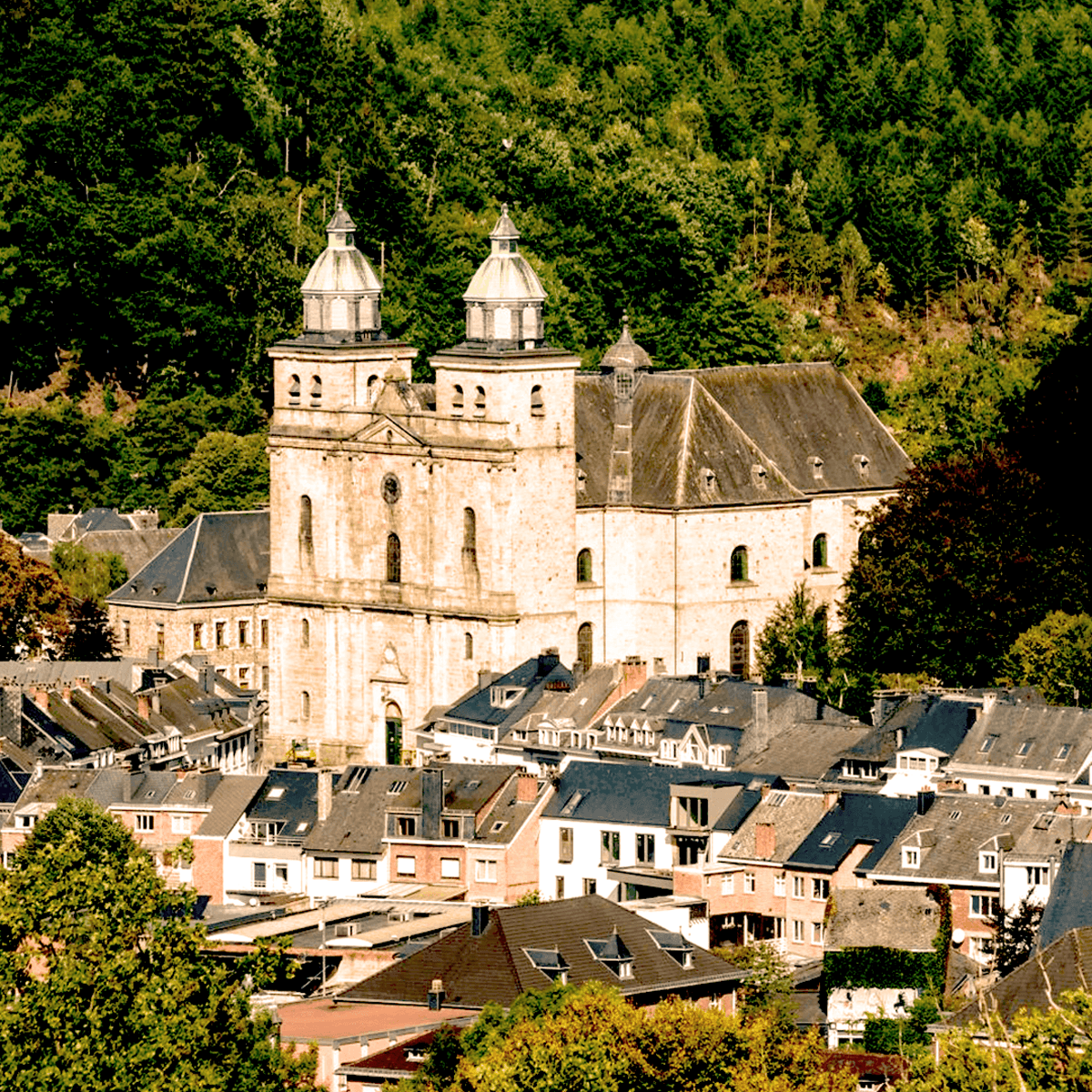 Panorama de la ville de Malmedy avec vue sur la Cathédrale
