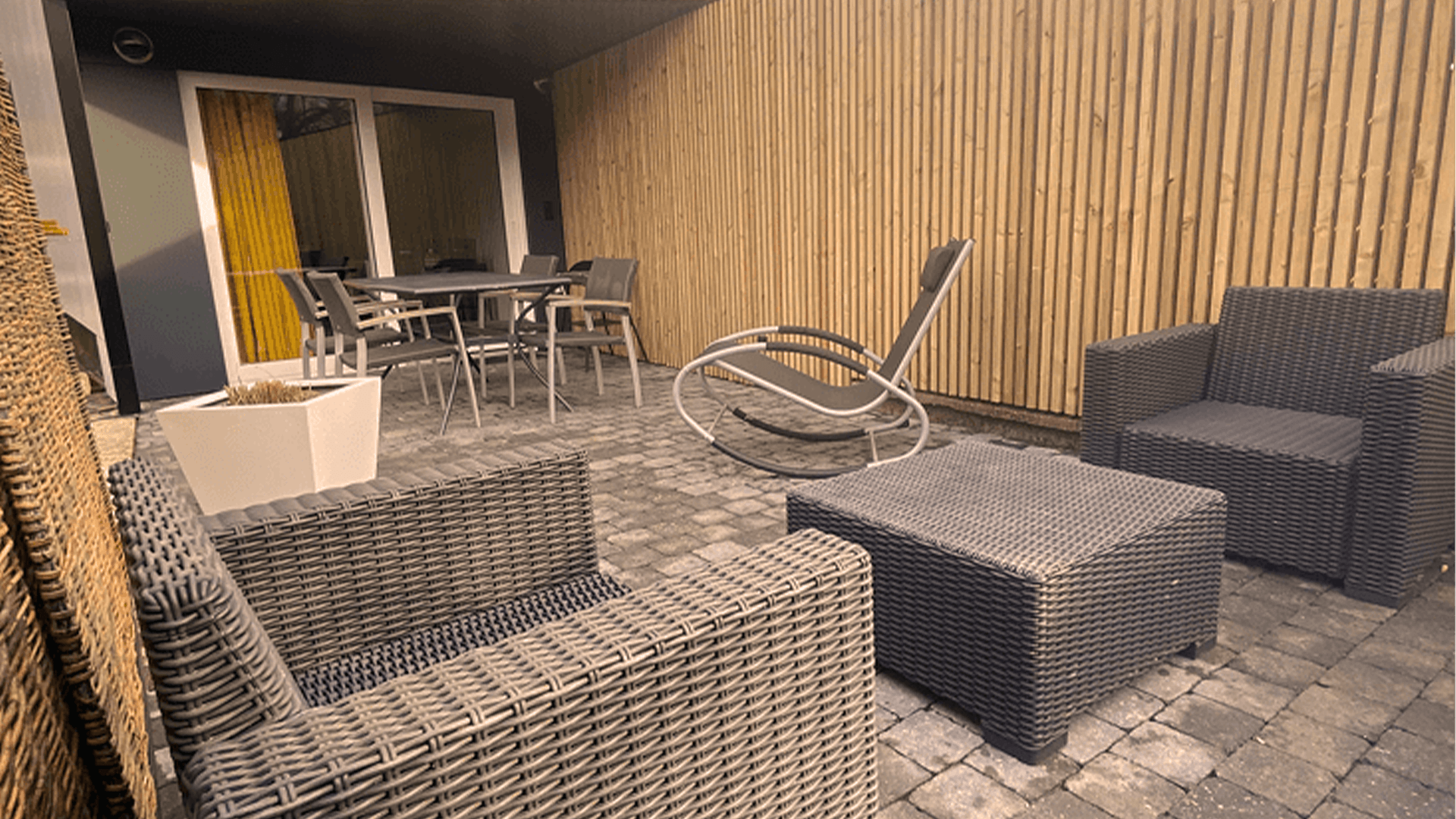 Vue de l'extérieur depuis la terrasse du logement